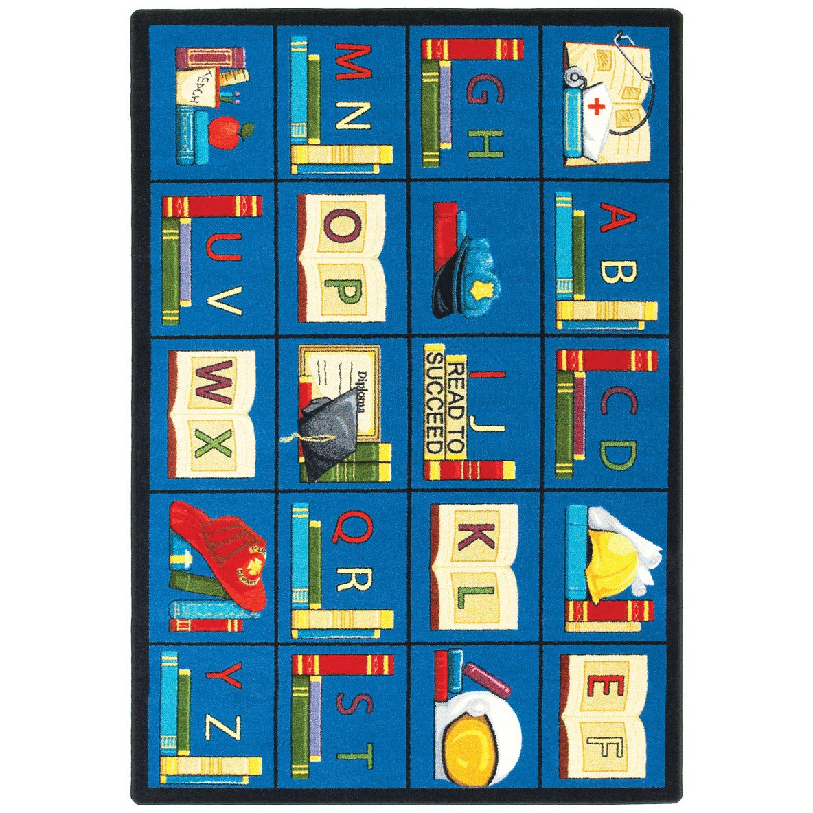 Sit & Read 5'4" x 7'8" area rug in color Multi