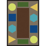 Sitting Shapes 10'9" x 13'2" area rug in color Earthtone