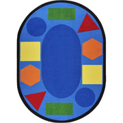 Sitting Shapes 5'4" x 7'8" Oval area rug in color Multi