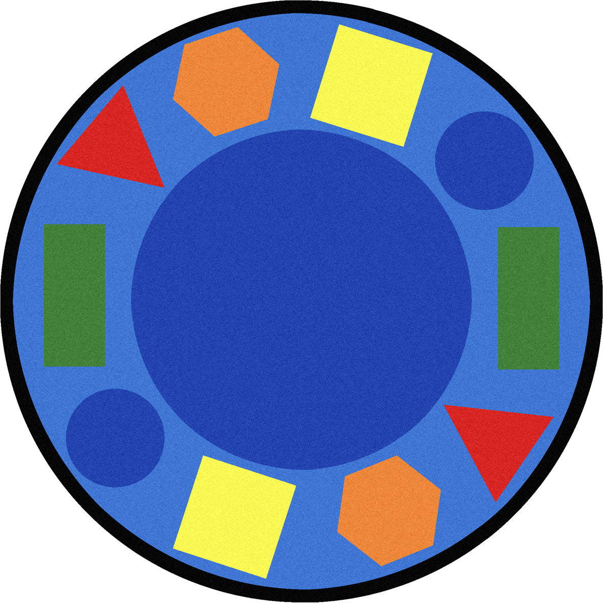 Sitting Shapes 13'2" Round area rug in color Multi