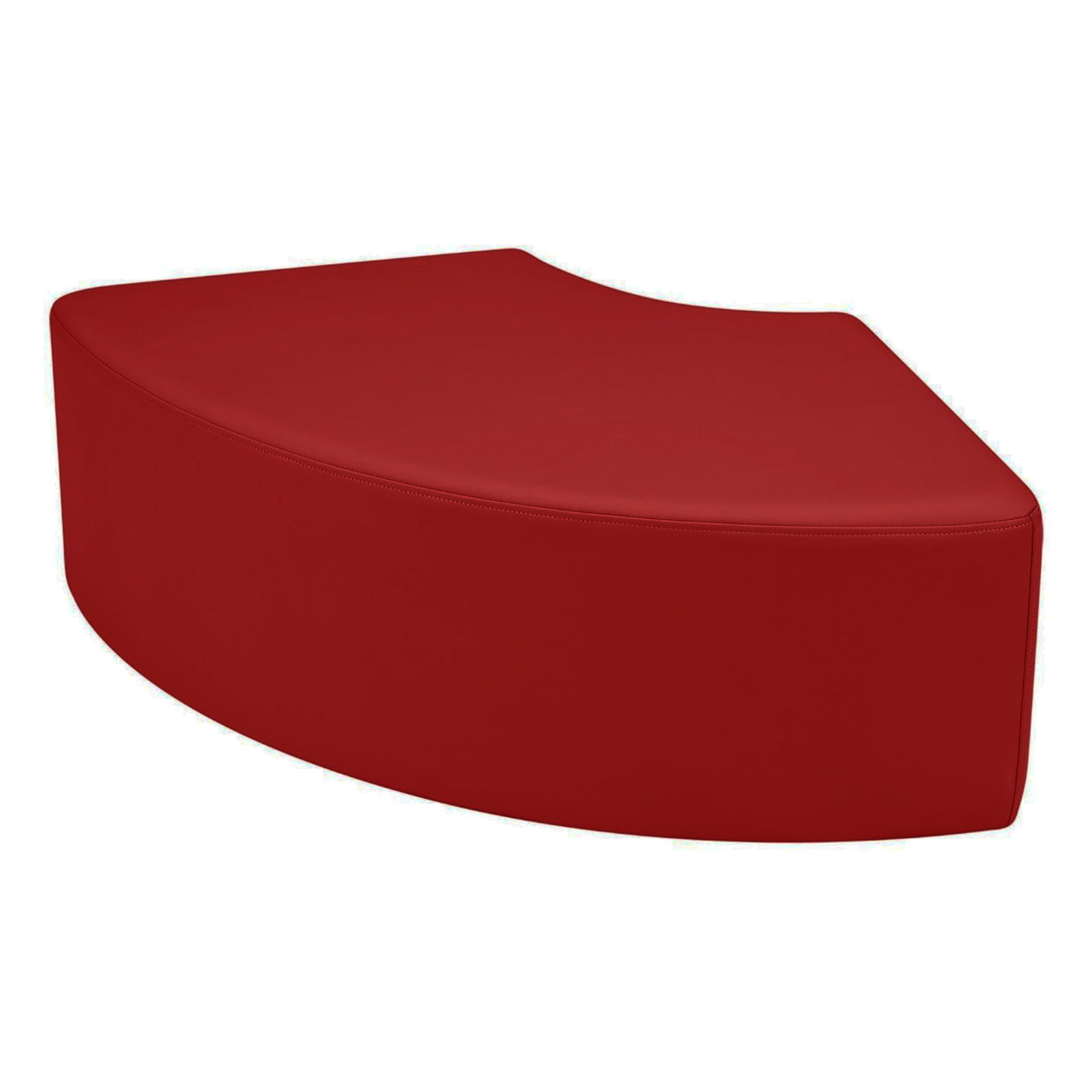 Pro Series Upholstered Quarter Circle Ottoman 12" Height - Crimson