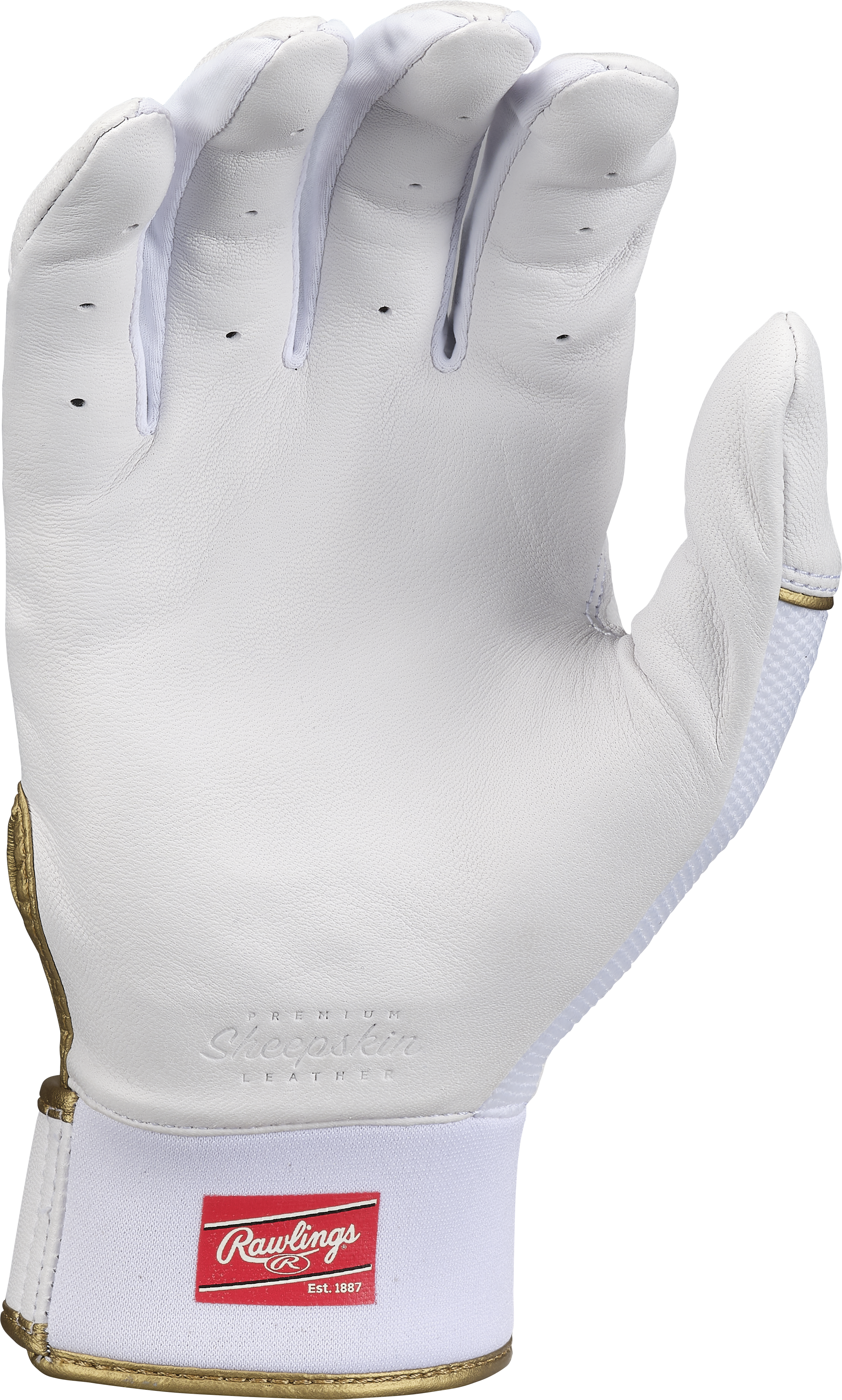 Rawlings Adult Pro Preferred Baseball Batting Gloves - Small - White/White
