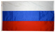 Russia Flag 3x5 ft. Nylon SolarGuard Nyl-Glo 100% Made in USA to Official United Nations Design Specifications.