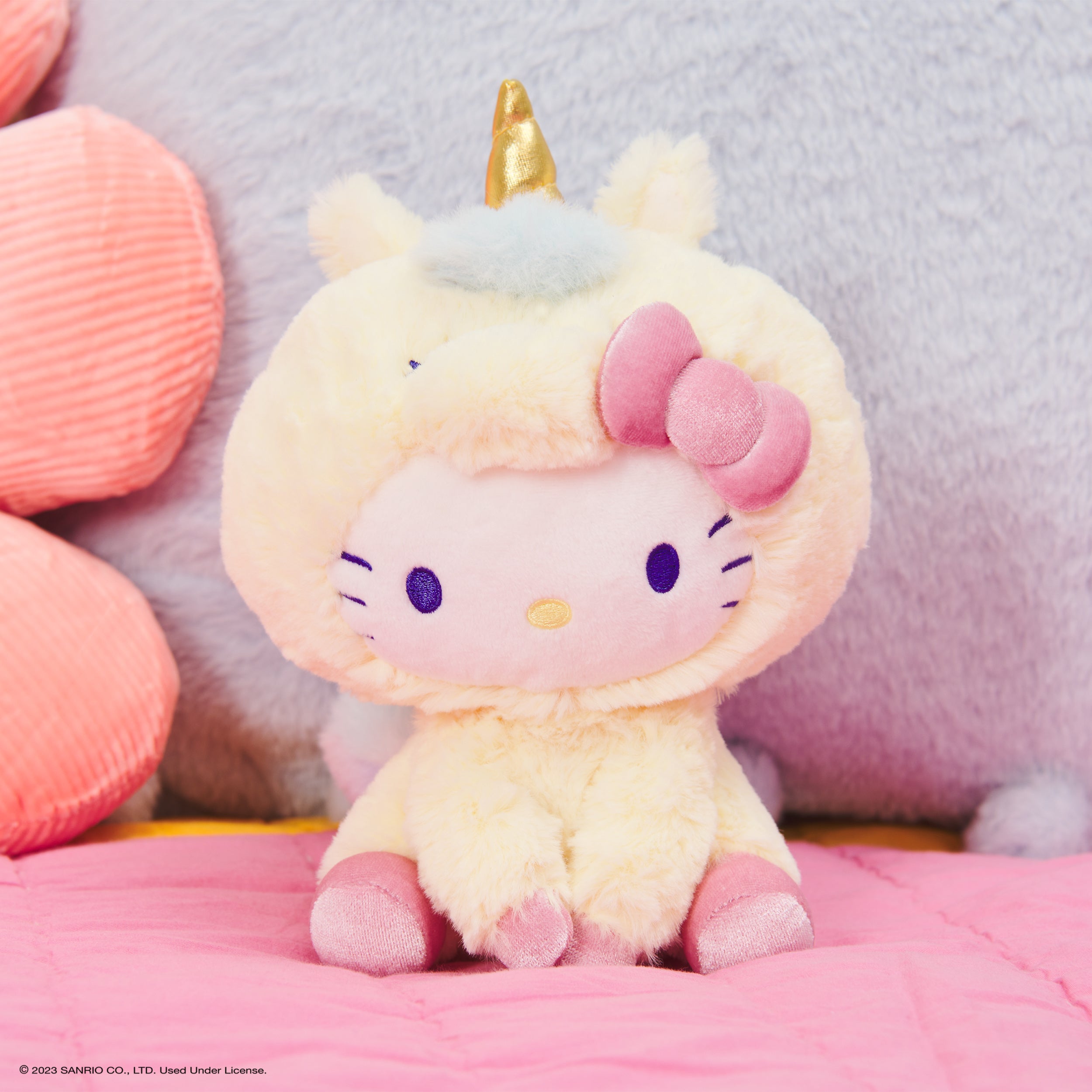 GUND Sanrio Hello Kitty Unicorn Plush Toy, Premium Stuffed Animal for Ages 1 and Up, Yellow, 6”