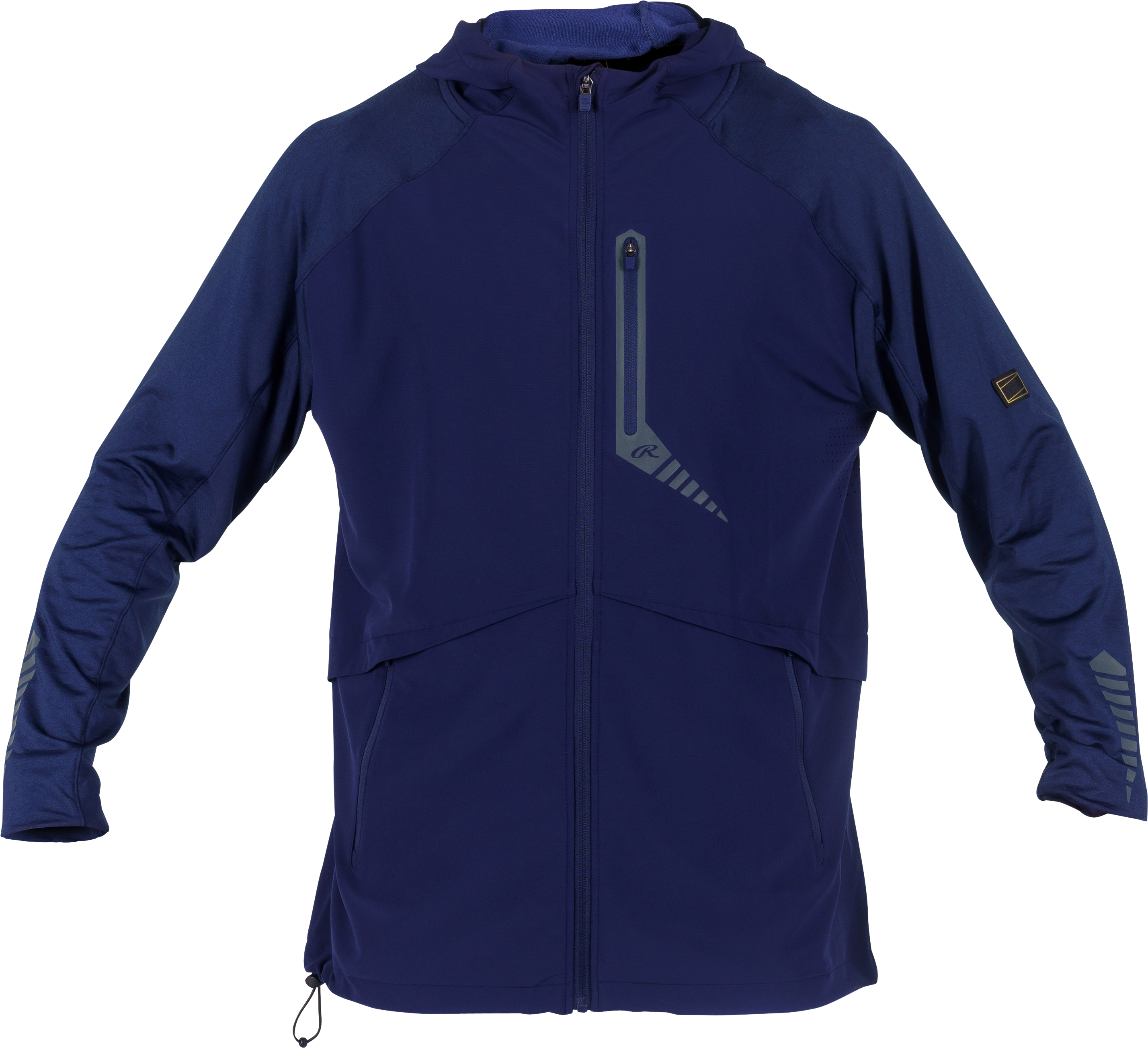 Rawlings Adult Gold Collection Long Sleeve Hooded Jacket - Small - Navy