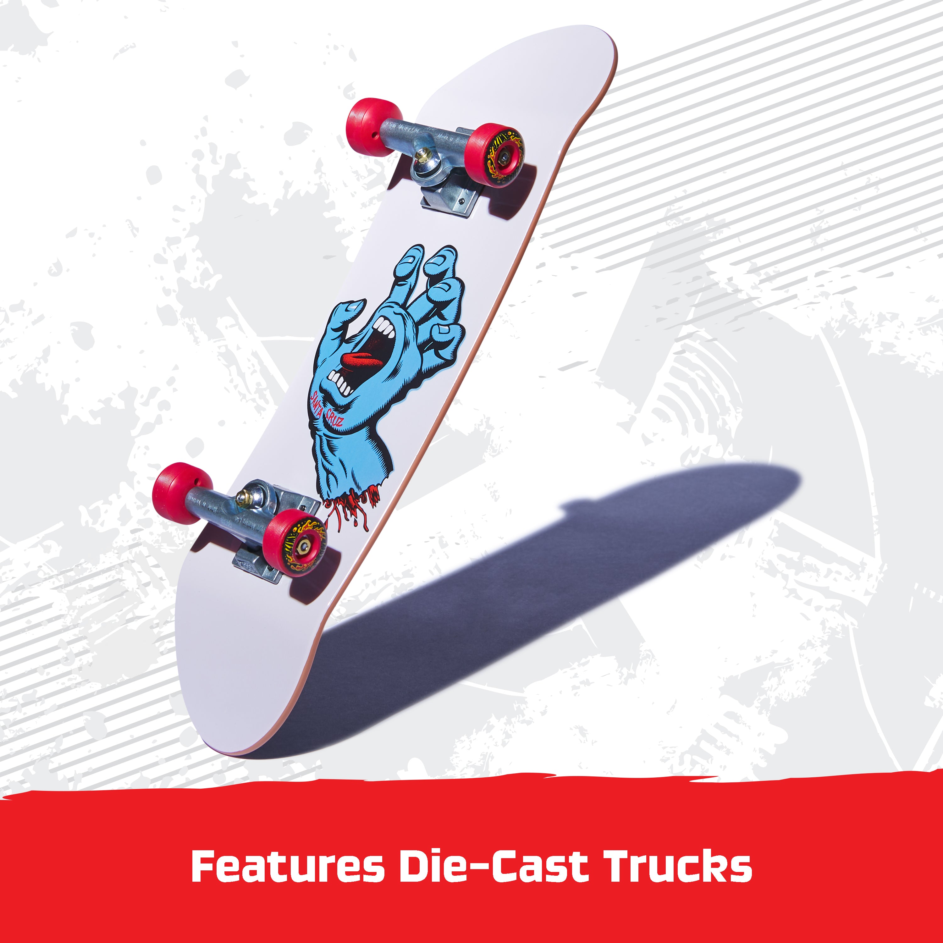 Tech Deck, Santa Cruz Handboard; Authentic Mini Skateboards, Kids Toys for Boys & Girls, Ages 6 and up Hands Use Only