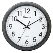 Impecca 12 Inch Quiet Movement Wall Clock - Grey
