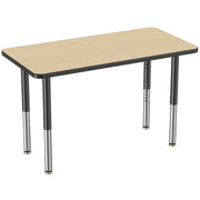 24" x 48" Rectangle Thermofused Activity Table with Adjustable Super Legs - Maple/Black