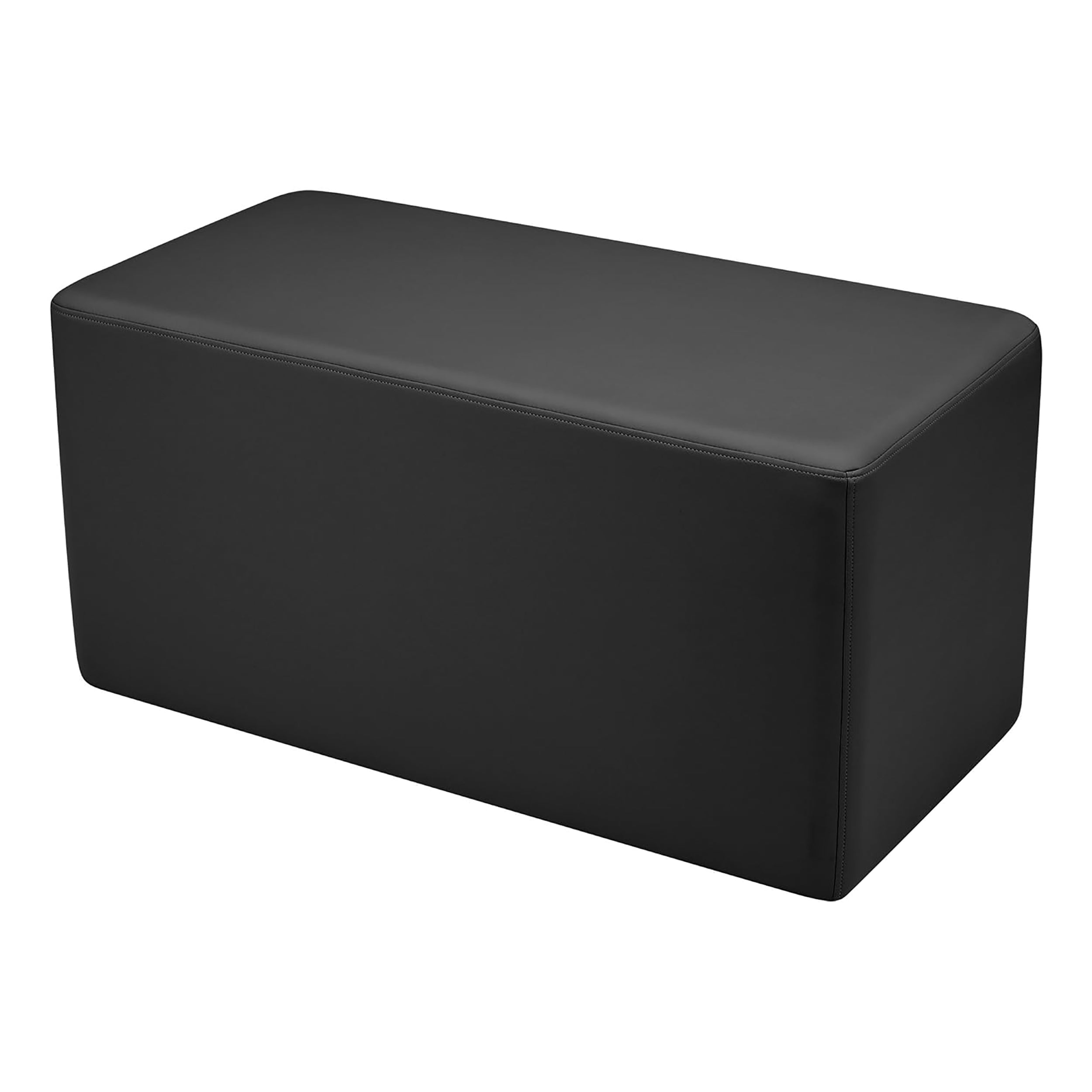 Pro Series Upholstered Rectangle Ottoman 18" Height - Black