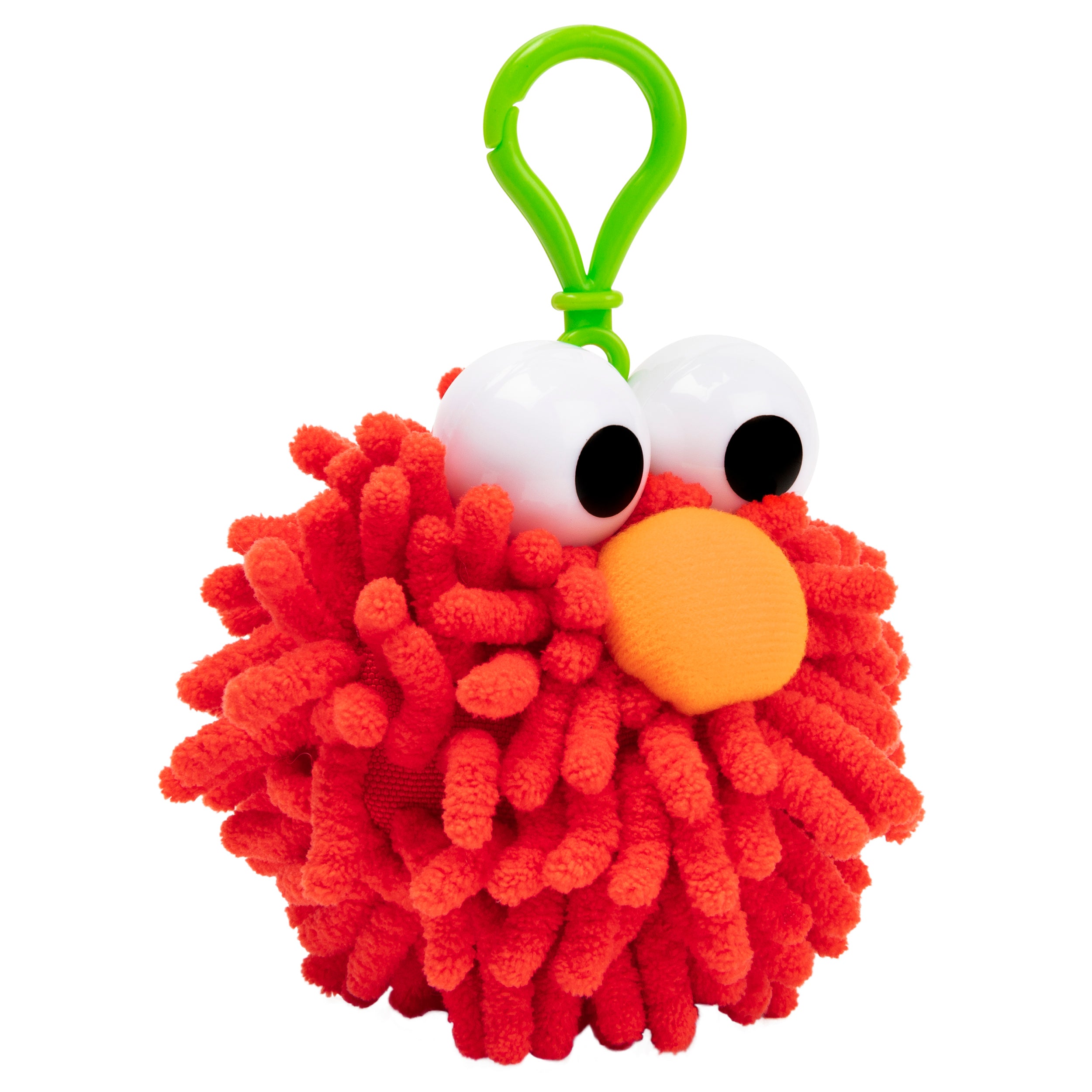 GUND Sesame Street Elmo Fuzzy Pom Pom Plush Backpack Clip for Ages 3 and Up, Red, 2.5”