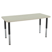 24" x 60" Rectangle La Madera Activity Table with Adjustable Super Legs - Asian Sand/Black