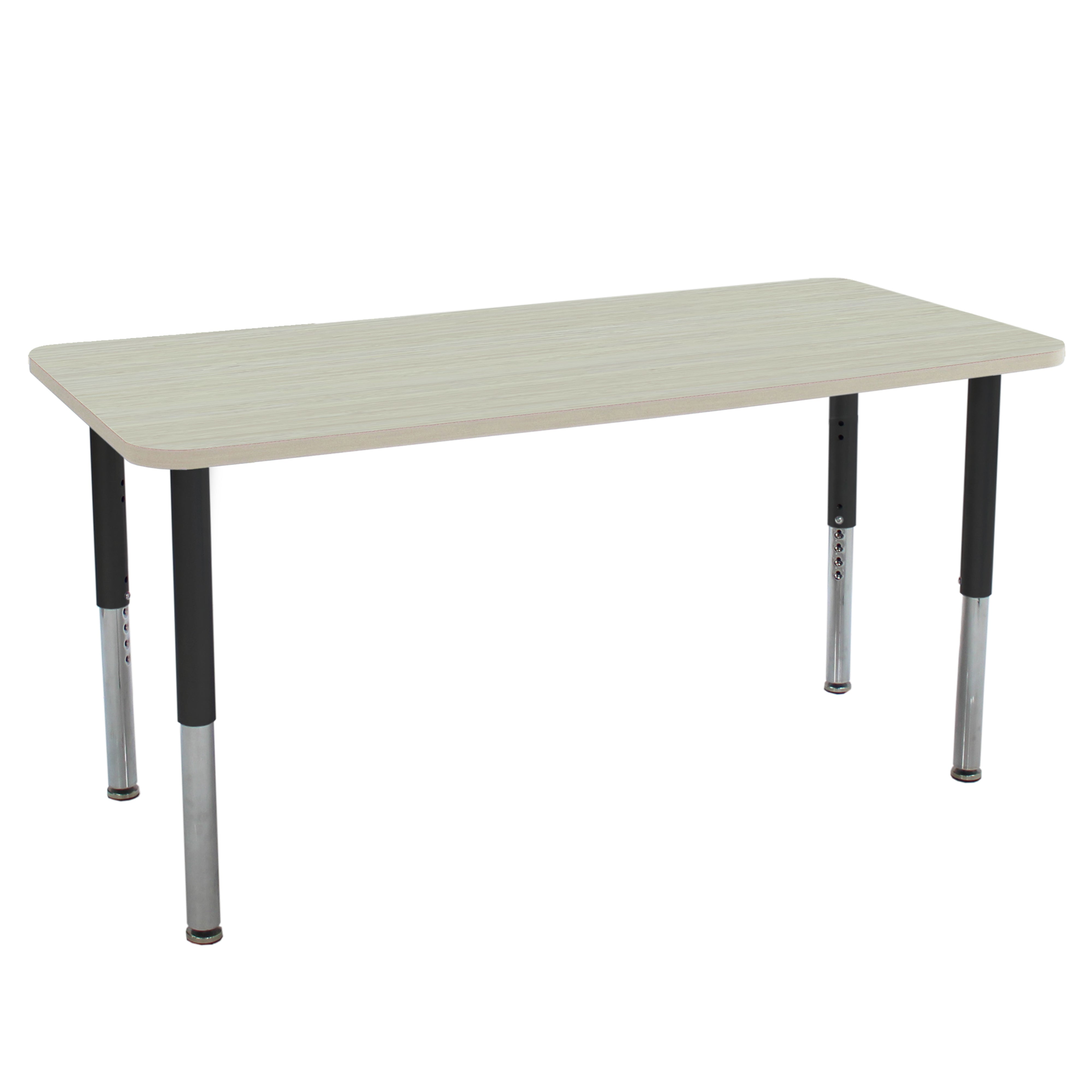 24" x 60" Rectangle La Madera Activity Table with Adjustable Super Legs - Asian Sand/Black