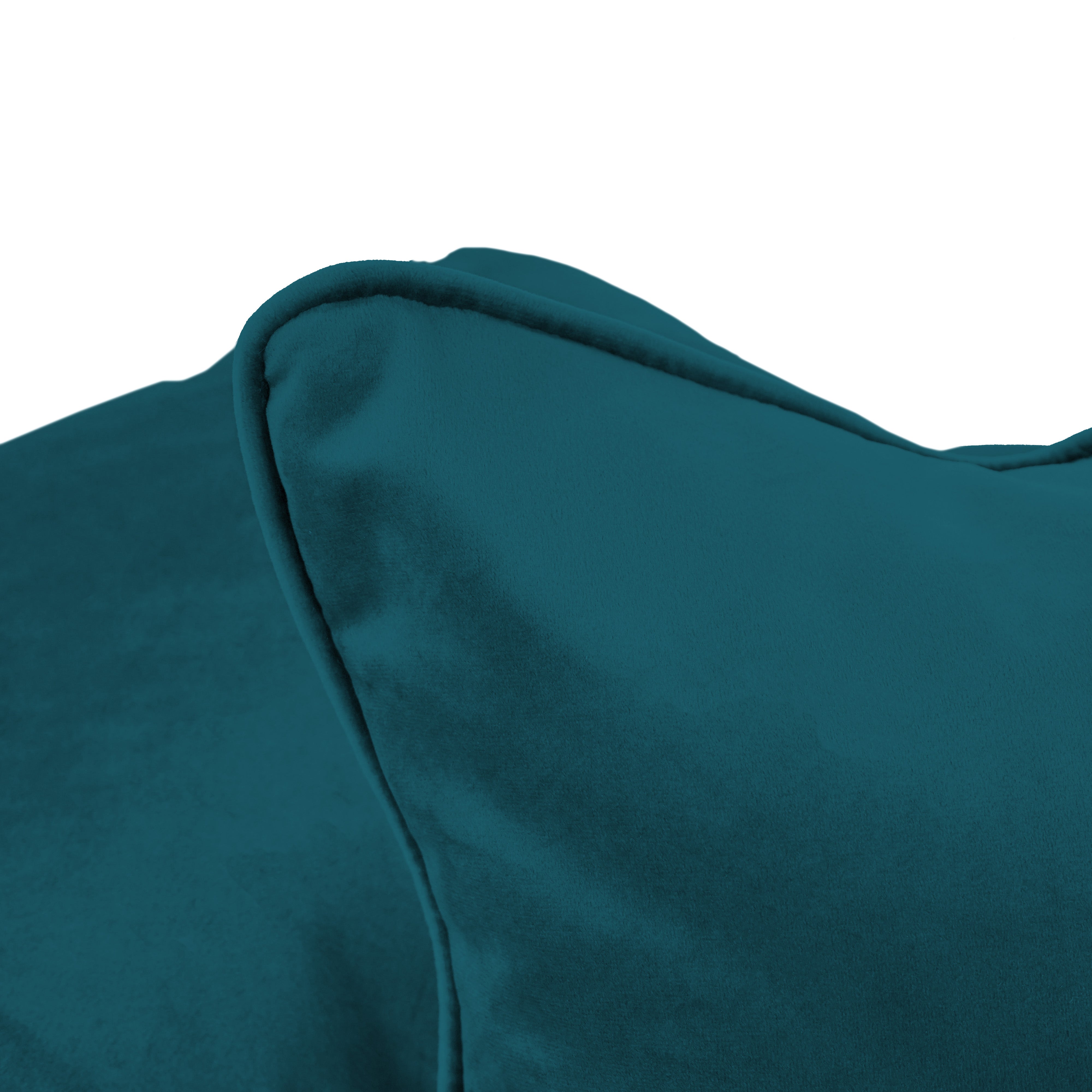 16" x 24" Rectangle Lumbar Microfiber Pillow with Piping, 2-Piece - Peacock