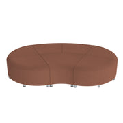 Pro Series Rustic Connect Curved Wavelet Backless Seating, 7-Piece Set - Hazelnut