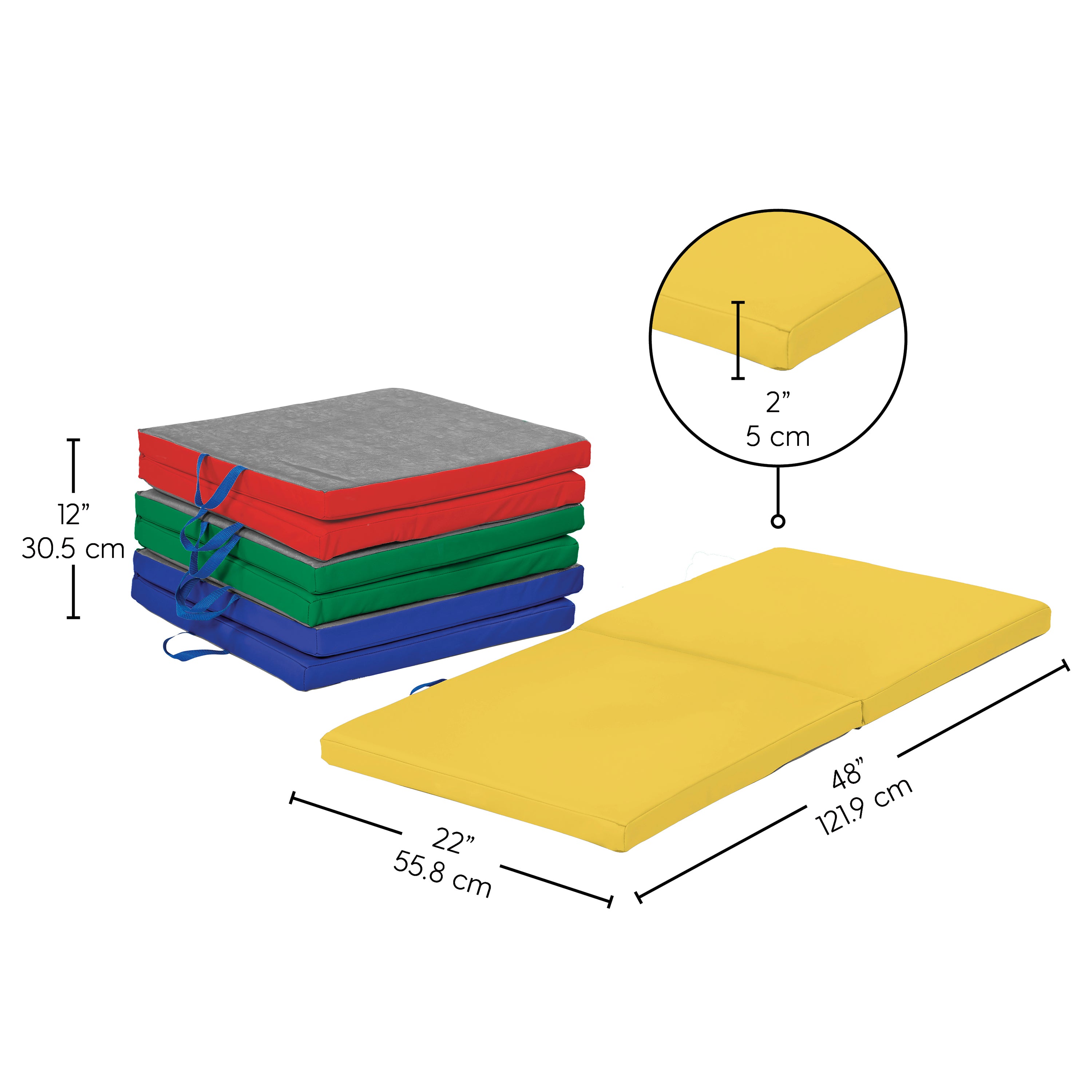 SoftScape Two-Fold Rest Mats, 4-Piece - Assorted