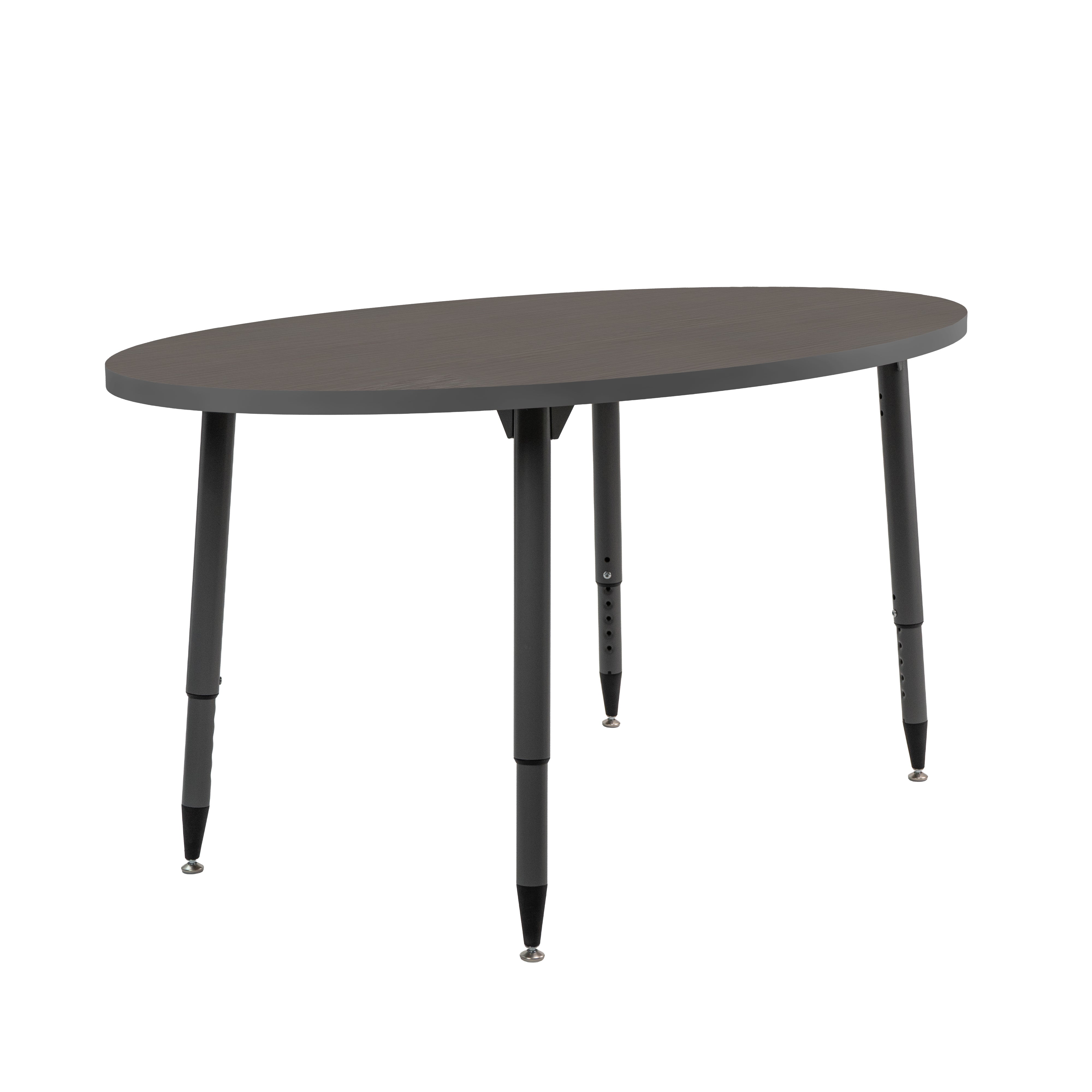 Adapte 30" x 60" Oval Thermofused Activity Table with Adjustable Tapered Legs - Cosmic Strandz/North Sea