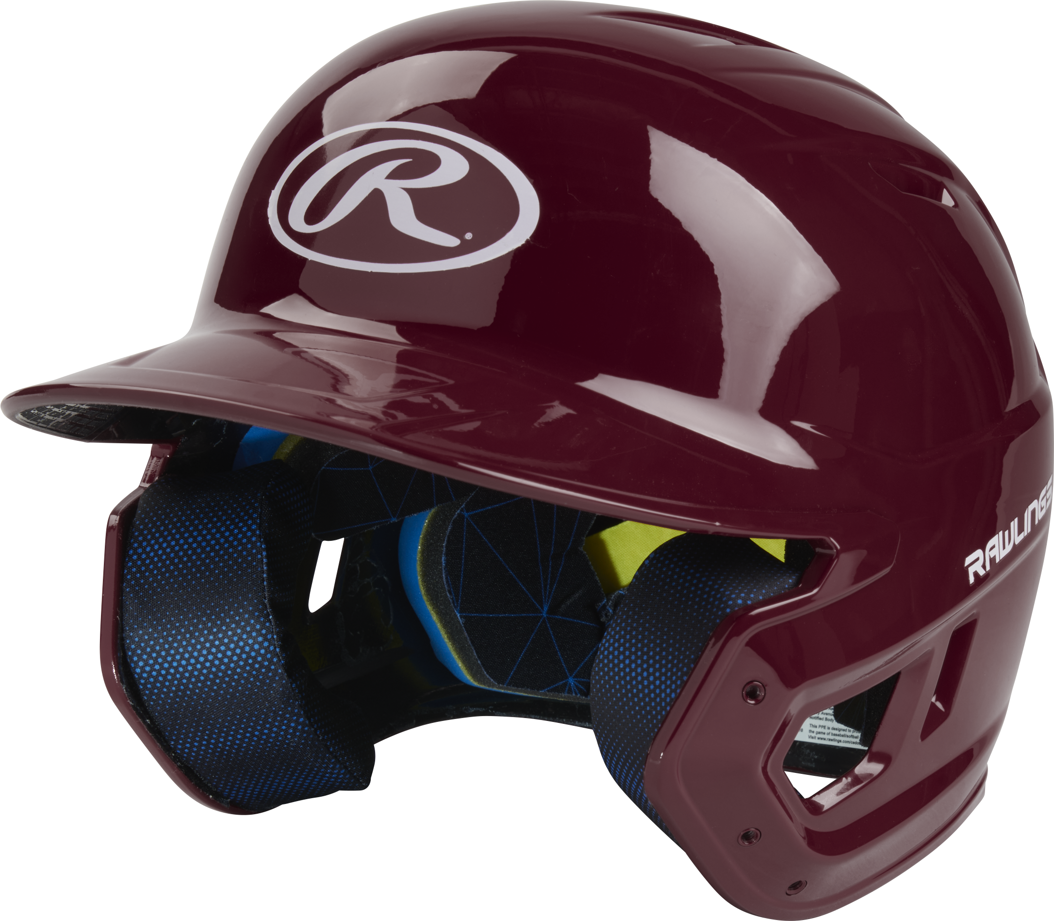 Rawlings Mach Gloss Senior Baseball Helmet - Maroon