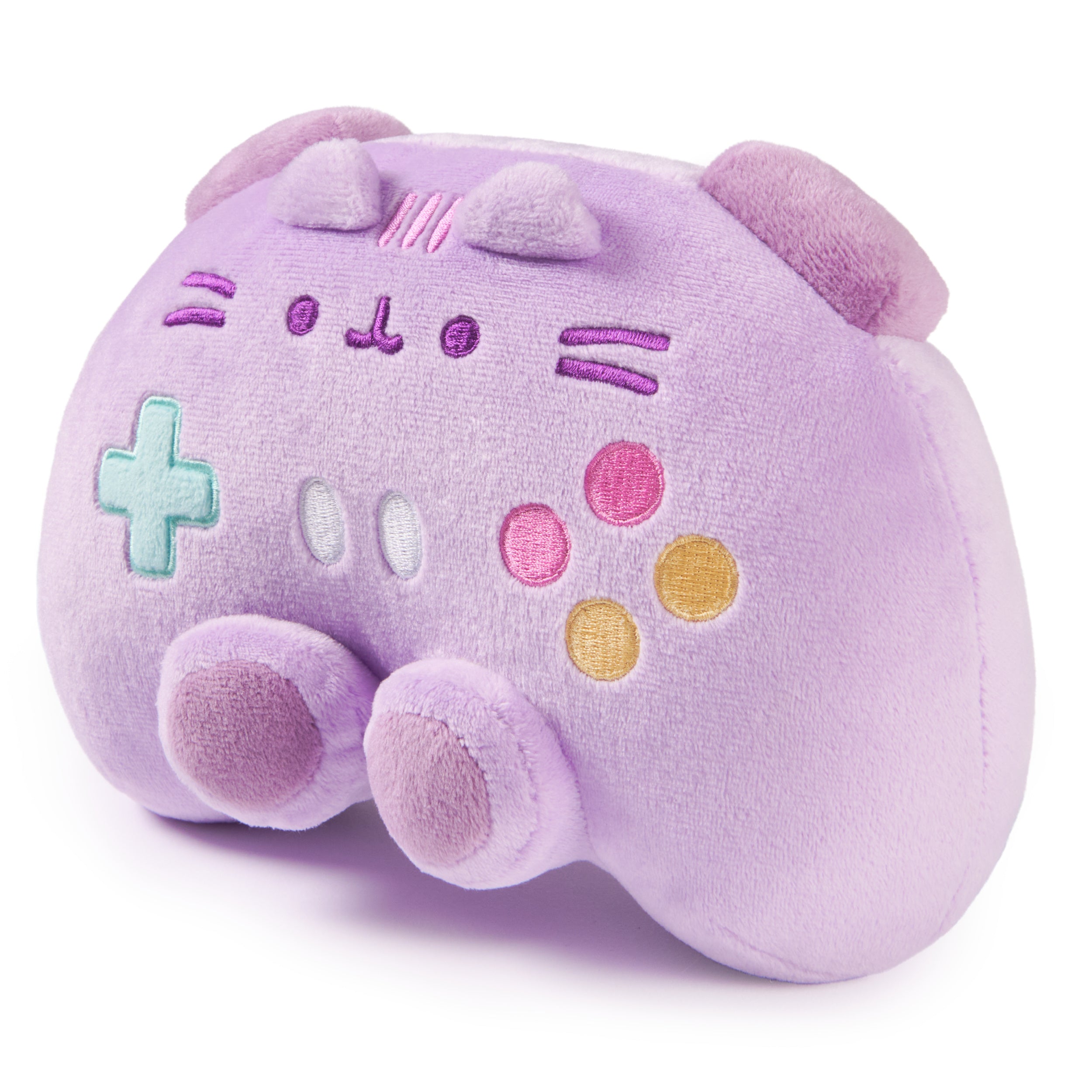 GUND Pusheen Gaming Controller Plush, Squishy Toy, Collectible Plush Toy, Gaming Décor, Stuffed Animal for Ages 8 and Up, Purple, 7”