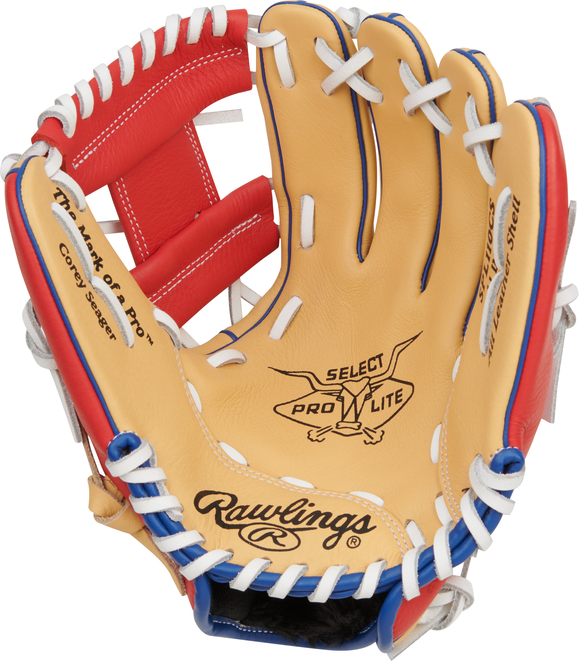 Rawlings Select Pro Lite Series Corey Seager Youth 11-Inch Baseball Glove - Right Hand Thrower - Camel