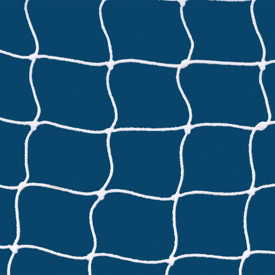 Soccer Goal Replacement Nets (5-1/2 in. Sq. - 4mm Braided Mesh) - Classic Official Goal (8 ft.H x 24 ft.W x 4 ft.B x 10 ft.D) (White)