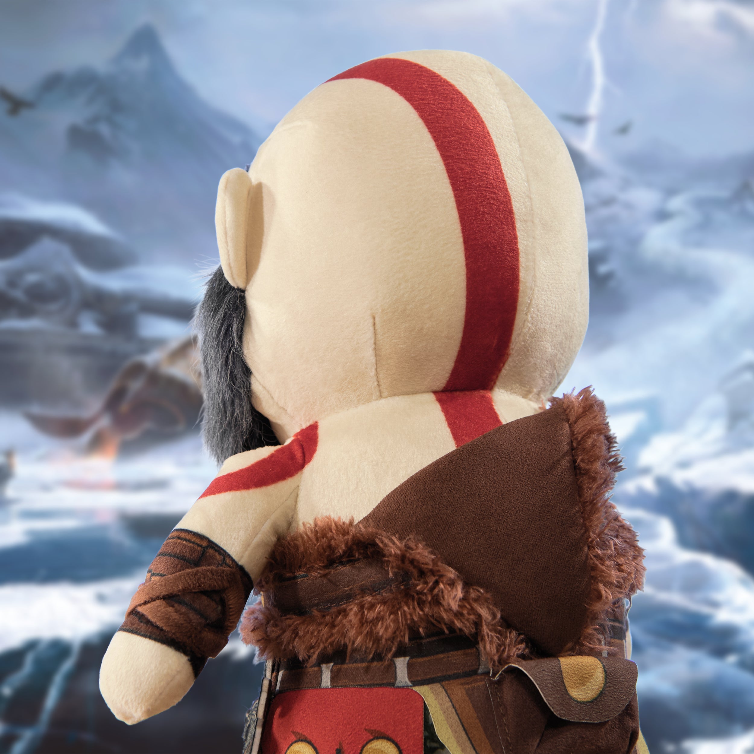 PlayStation, God of War Ragnarok, Premium 10-Inch Kratos Collector Grade Plush Toy, Cute Plushies and Kids Toys for PS5 Fans of All Ages