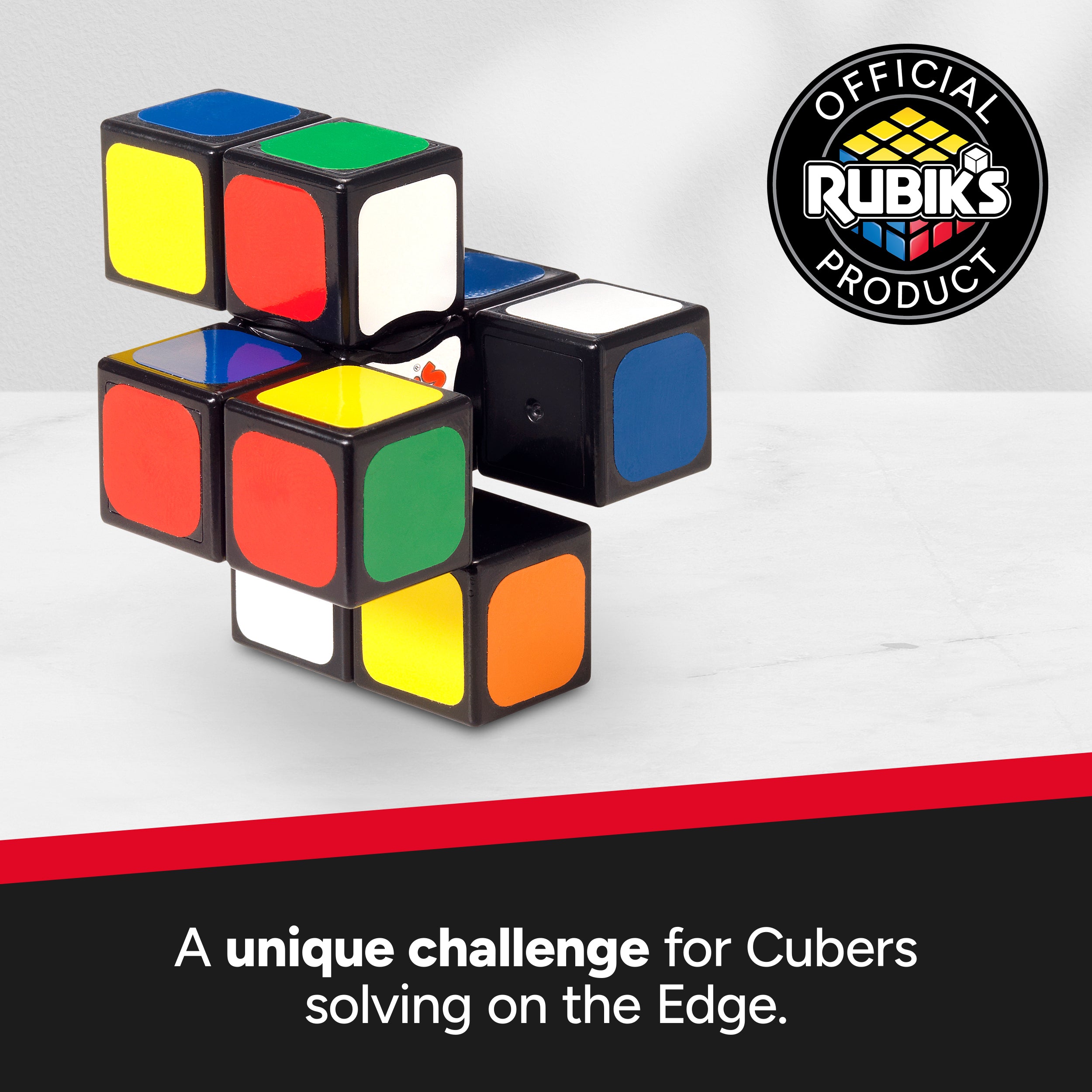 Rubik’s Cube, Edge, 3x3x1 Cube for Beginners, Single Layer Puzzle Problem-Solving STEM Toy, Problem-Solving Brain Teaser, Classic Color-Matching Puzzle, Fidget Toy for Ages 8 & Up