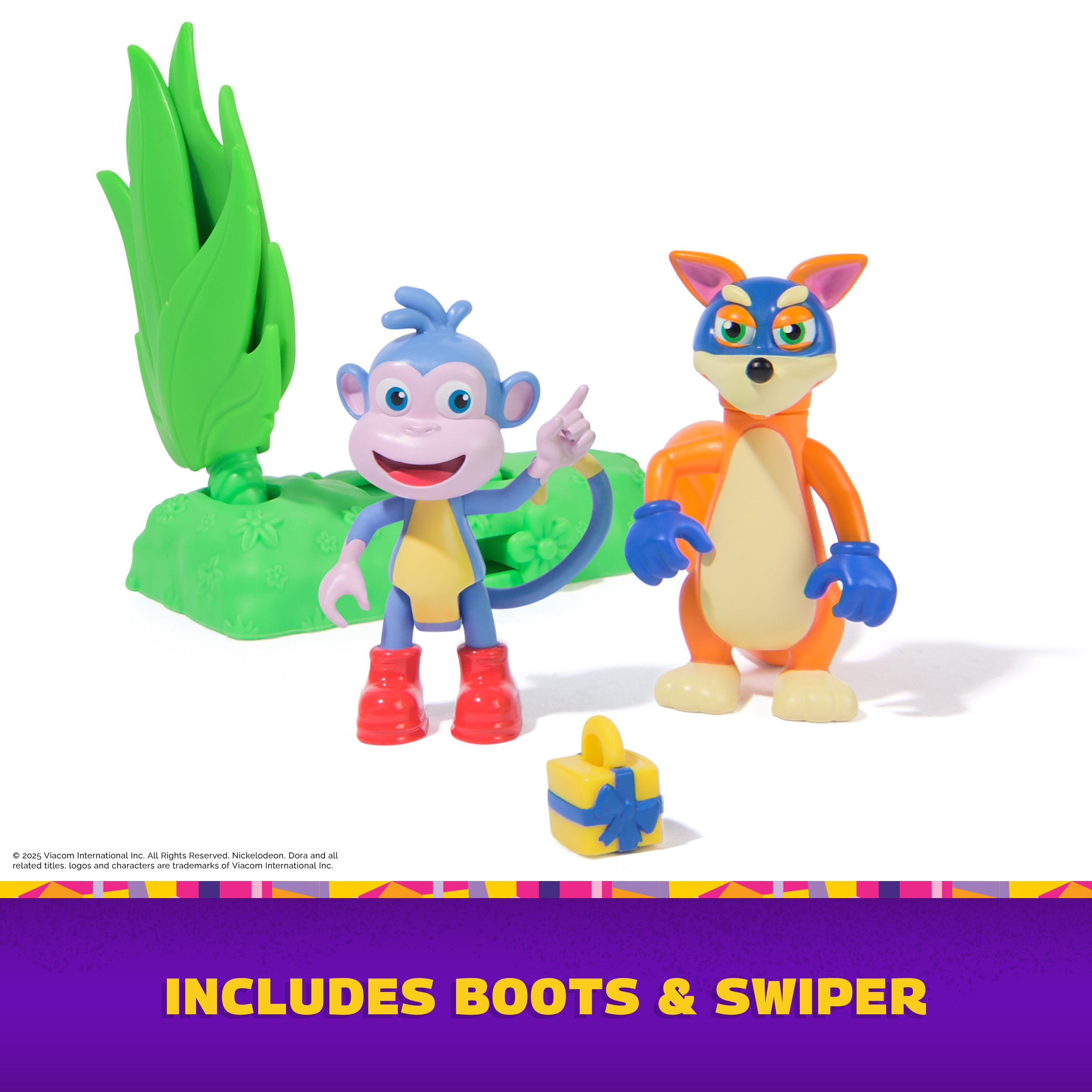 Dora, Swipe & Surprise Adventure Pack, with Boots & Swiper Toy Figures and 2 Accessories, Kids Toys for Girls & Boys Ages 3 and Up