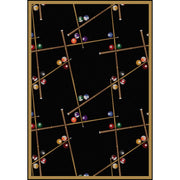 Snookered 5'4" x 7'8" area rug in color Black
