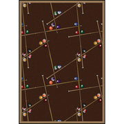 Snookered 3'10" x 5'4" area rug in color Chocolate