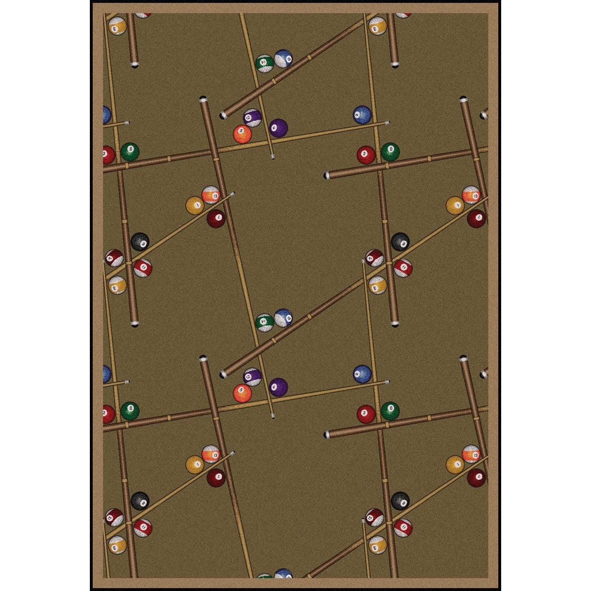 Snookered 3'10" x 5'4" area rug in color Dark Dust