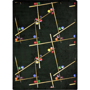 Snookered 5'4" x 7'8" area rug in color Emerald