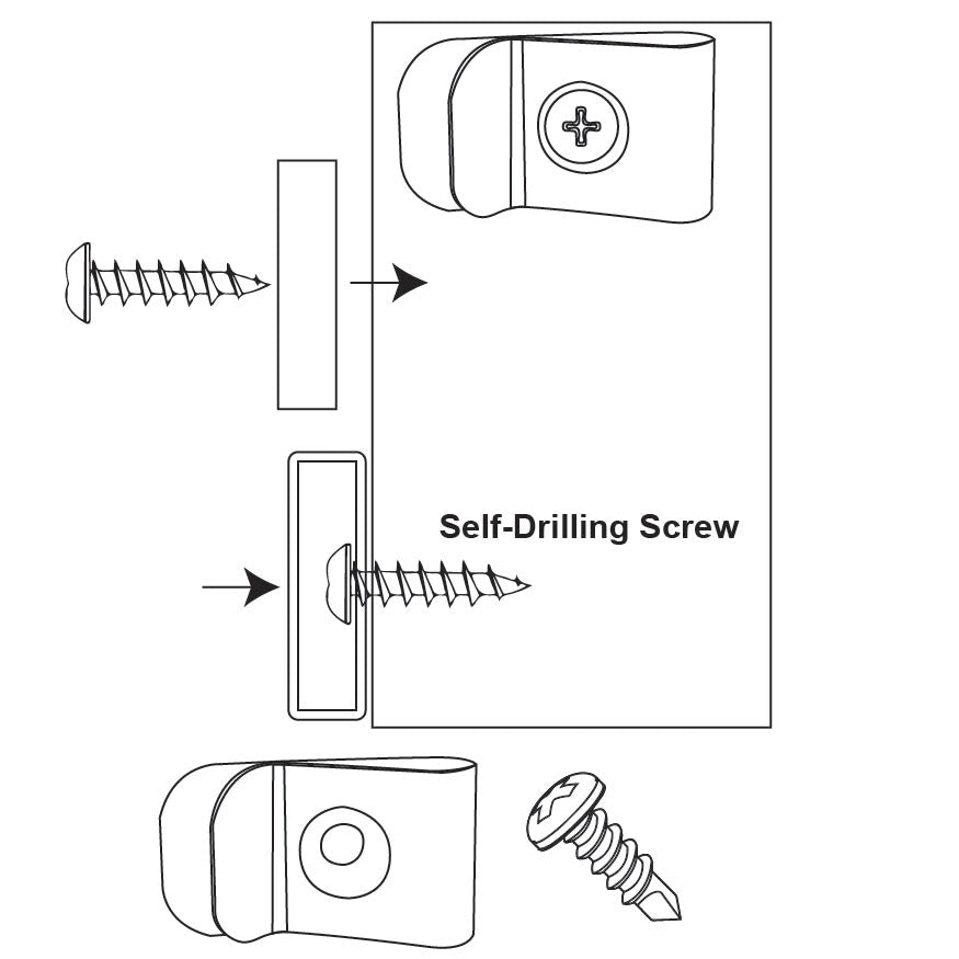 Net Clips (Steel) with Self Drilling Screws (Set of 70)