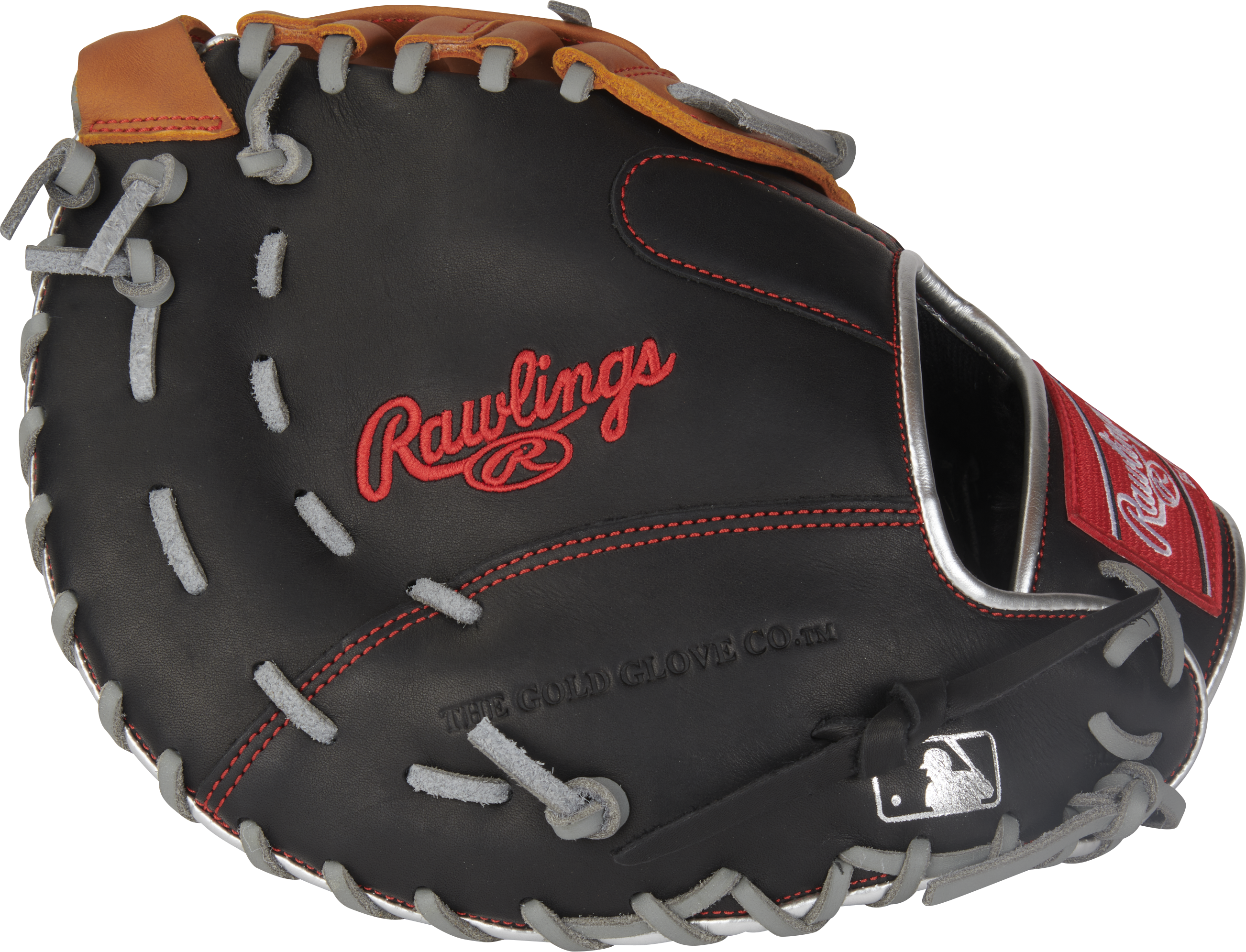 Rawlings R9 Baseball Contour Series First Base Mitt 12-Inch Baseball Glove  - Right Hand Thrower - Black/Tan