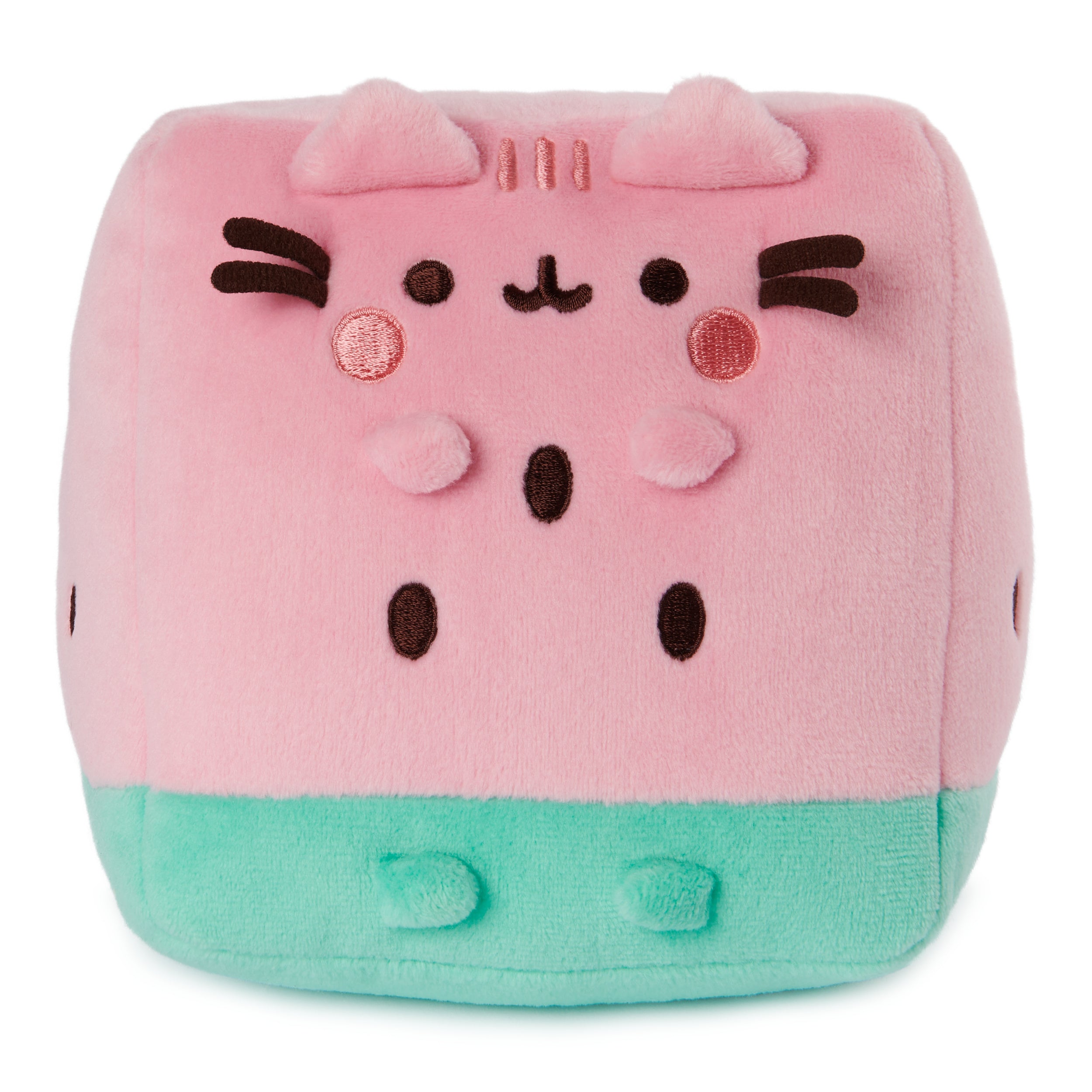 GUND Pusheen Watermelon Plush, Cat Stuffed Animal for Ages 8 and Up, Pink/Green, 6”