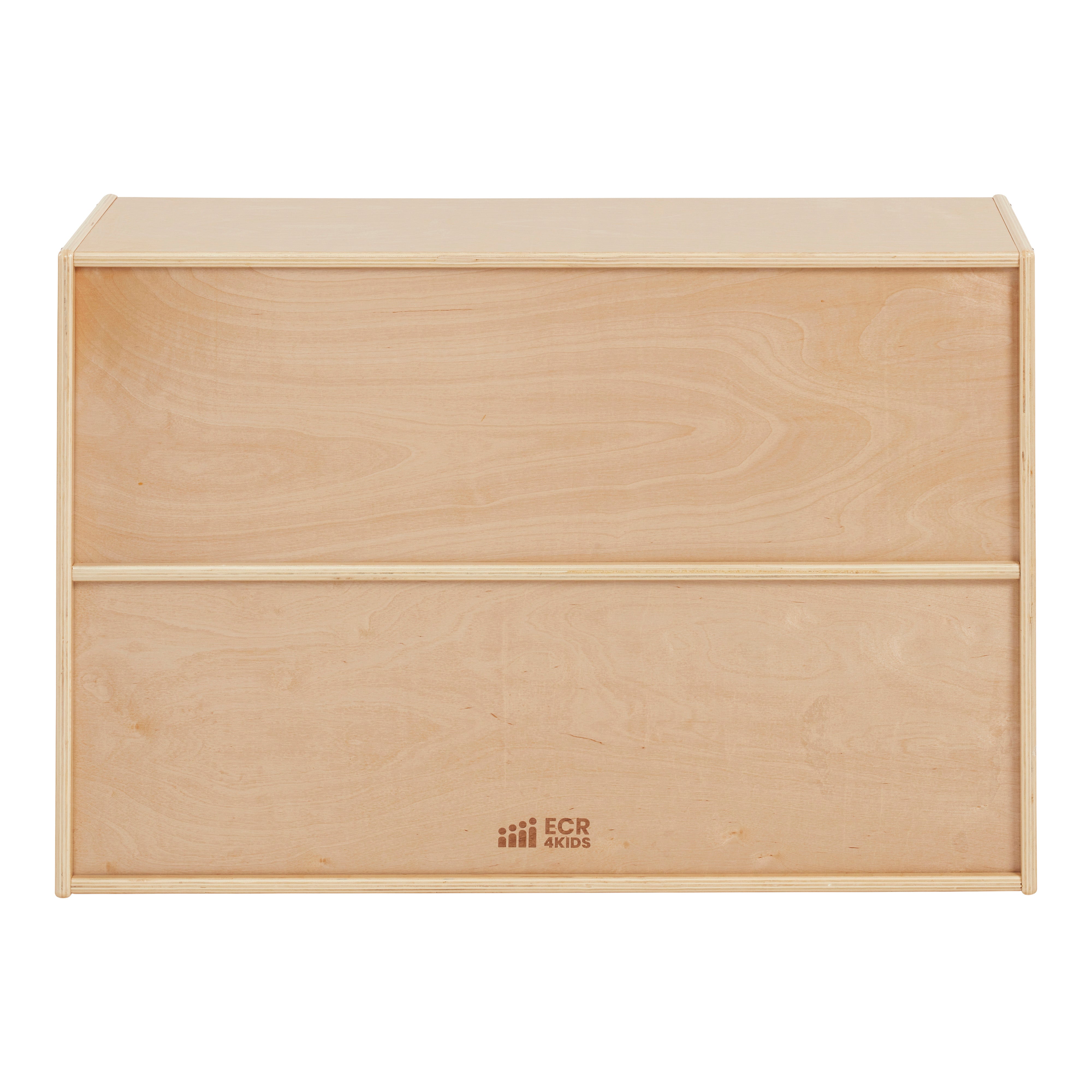 Streamline 2-Shelf Storage Cabinet with Back 24in H - Natural
