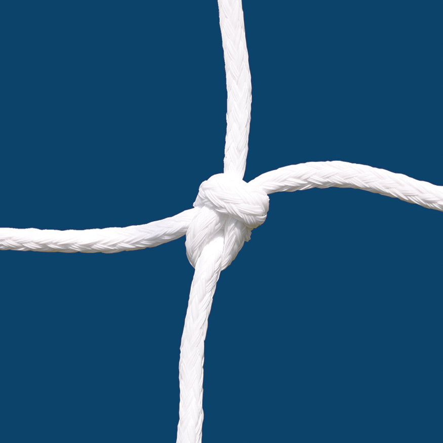 Soccer Goal Replacement Nets (5-1/2 in. Sq. - 6mm Braided Mesh) - Classic Official Goal (8 ft.H x 24 ft.W x 4 ft.B x 10 ft.D) (White)
