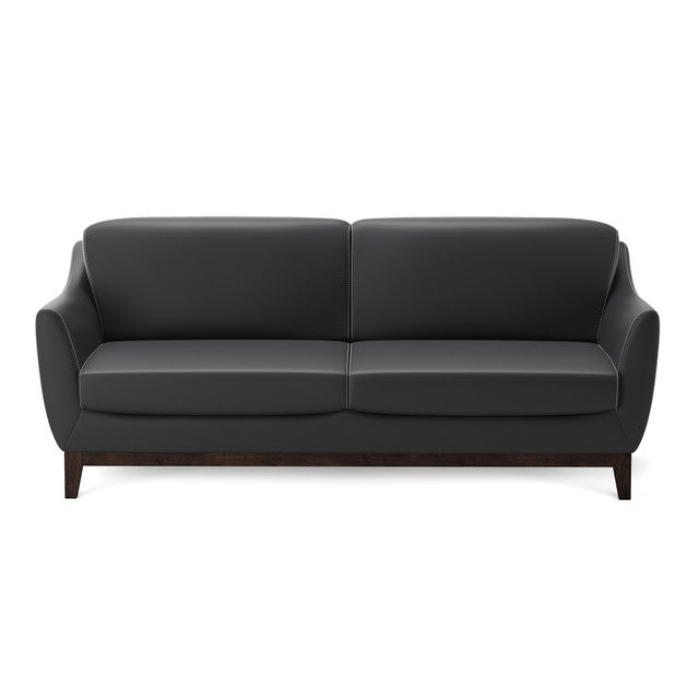 OfficeSource Harper Sofa - Black PU Leather