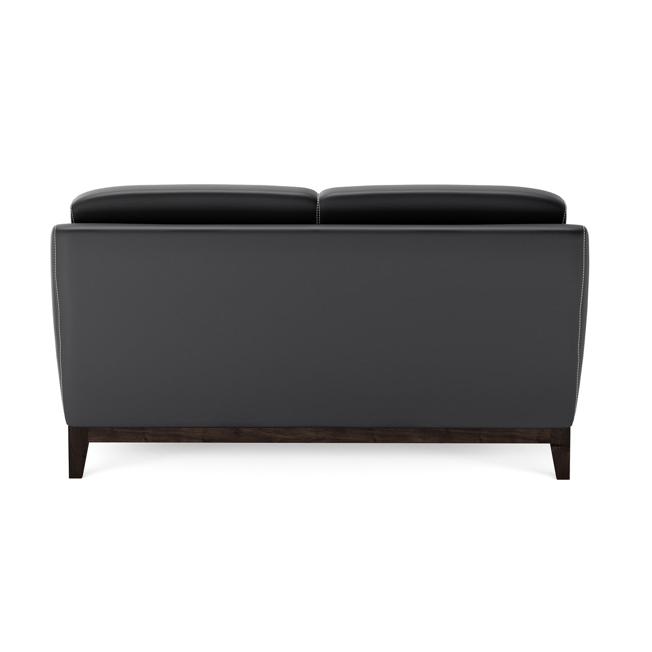 OfficeSource Harper Loveseat - Black PU Leather