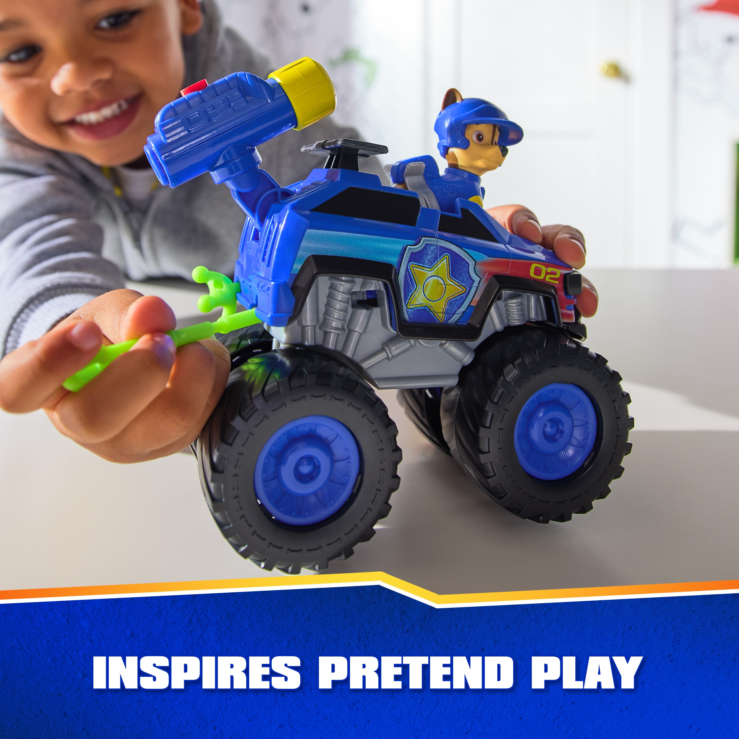 PAW Patrol: Rescue Wheels Chase’s Cruiser, Toy Truck with Projectile Launcher and Collectible Action Figure, Kids Toys for Boys & Girls Ages 3 and up