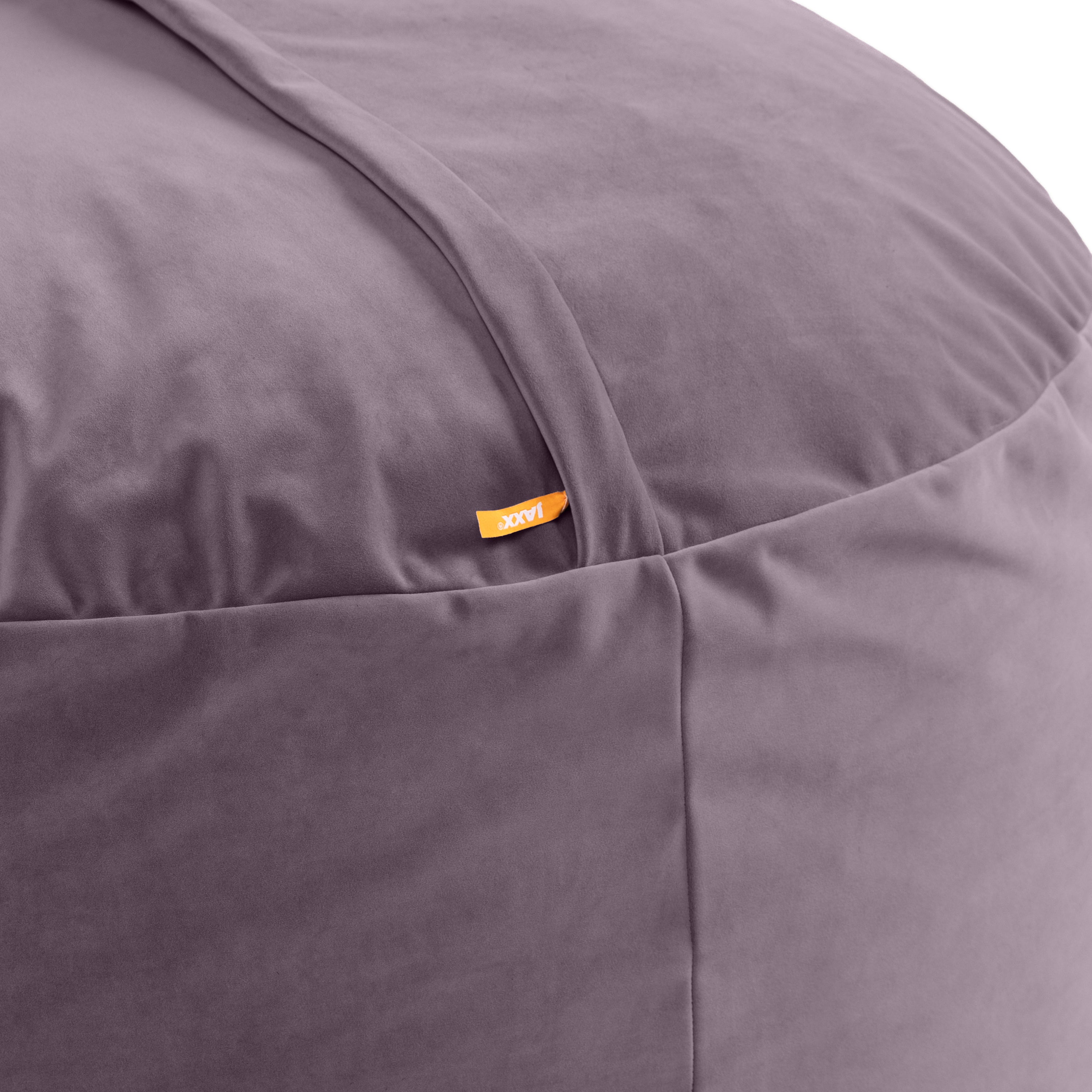 Jaxx 4 Foot Saxx - Large Round Bean Bag Chair for Adults - Lush Velvet Purple