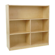 Birch 5-Compartment Divided Deluxe Book Case, 36" Height