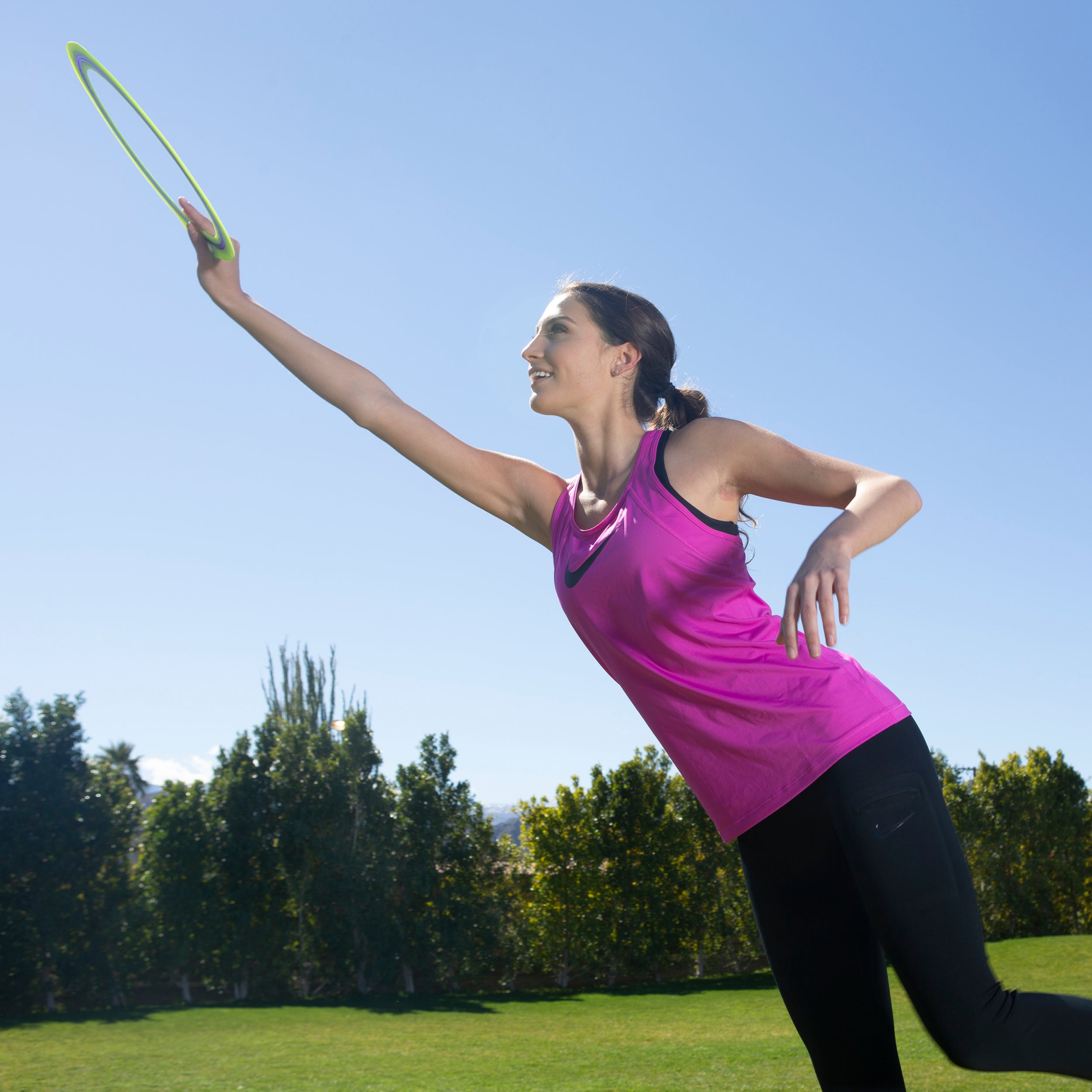 Aerobie Pro Ring Outdoor Flying Disc, 13 inches Color May Vary