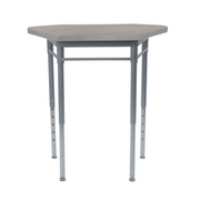 Collaborative Hex Desk - Light Gray Wood/Silver