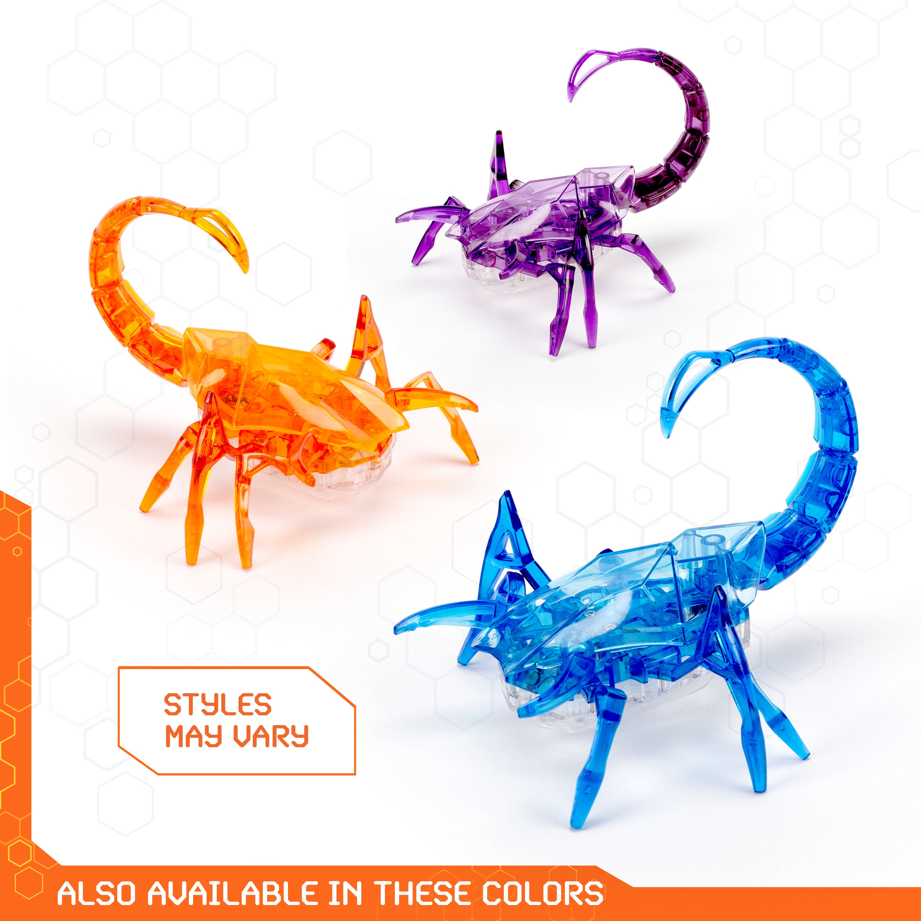 HEX BOTS Robotic Scorpion, Autonomous Mechanic Scorpion Toys for Kids, Adjustable Robotic Scorpion Figure, Robot Toys for Boys & Girls Ages 4 & Up, Styles May Vary
