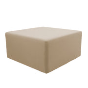 Outdoor 36" Square Ottoman with Sunbrella®, 18" H - Spectrum Sand