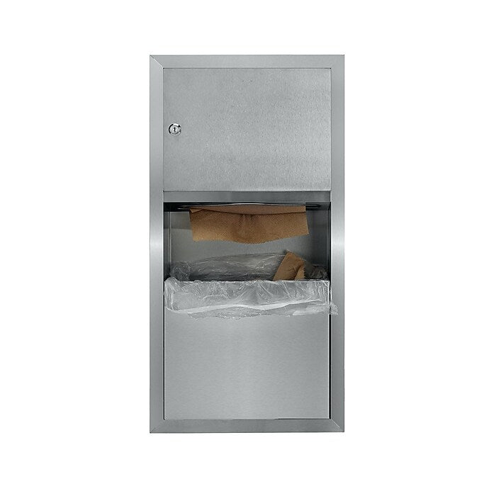 Surface Mounted Paper Towel Dispenser / Waste Receptacle