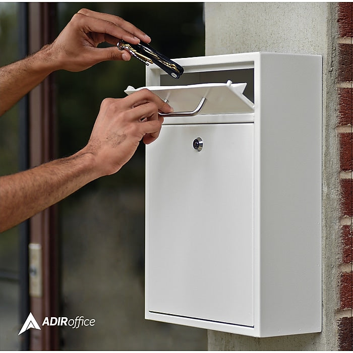 Large Wall Mountable Mailbox with Key Lock