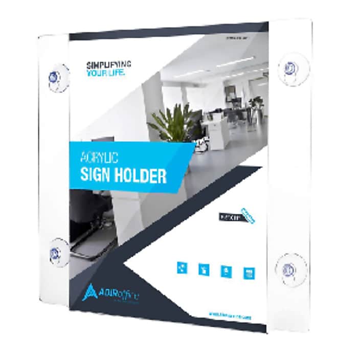 8.5''x11'' Acrylic Window Sign Holder with Suction Cups, 2 pack