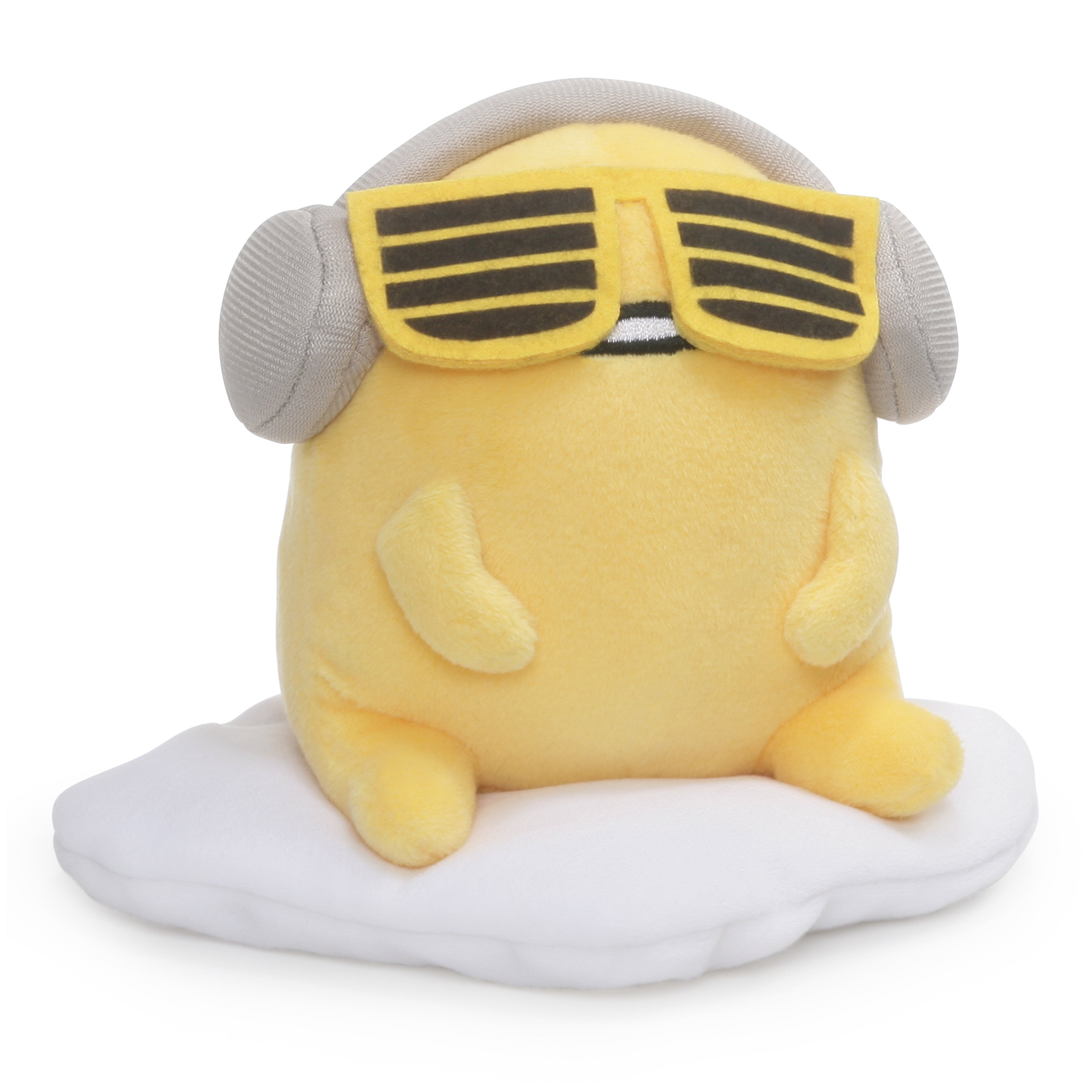 GUND Sanrio Gudetama The Lazy Egg Plush Toy, Gudetama with Sunglasses, Stuffed Animal for Ages 1 and Up, Yellow, 5”