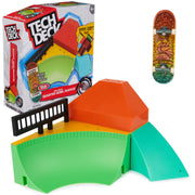 Tech Deck, Quarter Bowl Ruckus X-Connect Park Creator, Customizable and Buildable Ramp Set with Exclusive Fingerboard, Kids Toy for Ages 6 and up